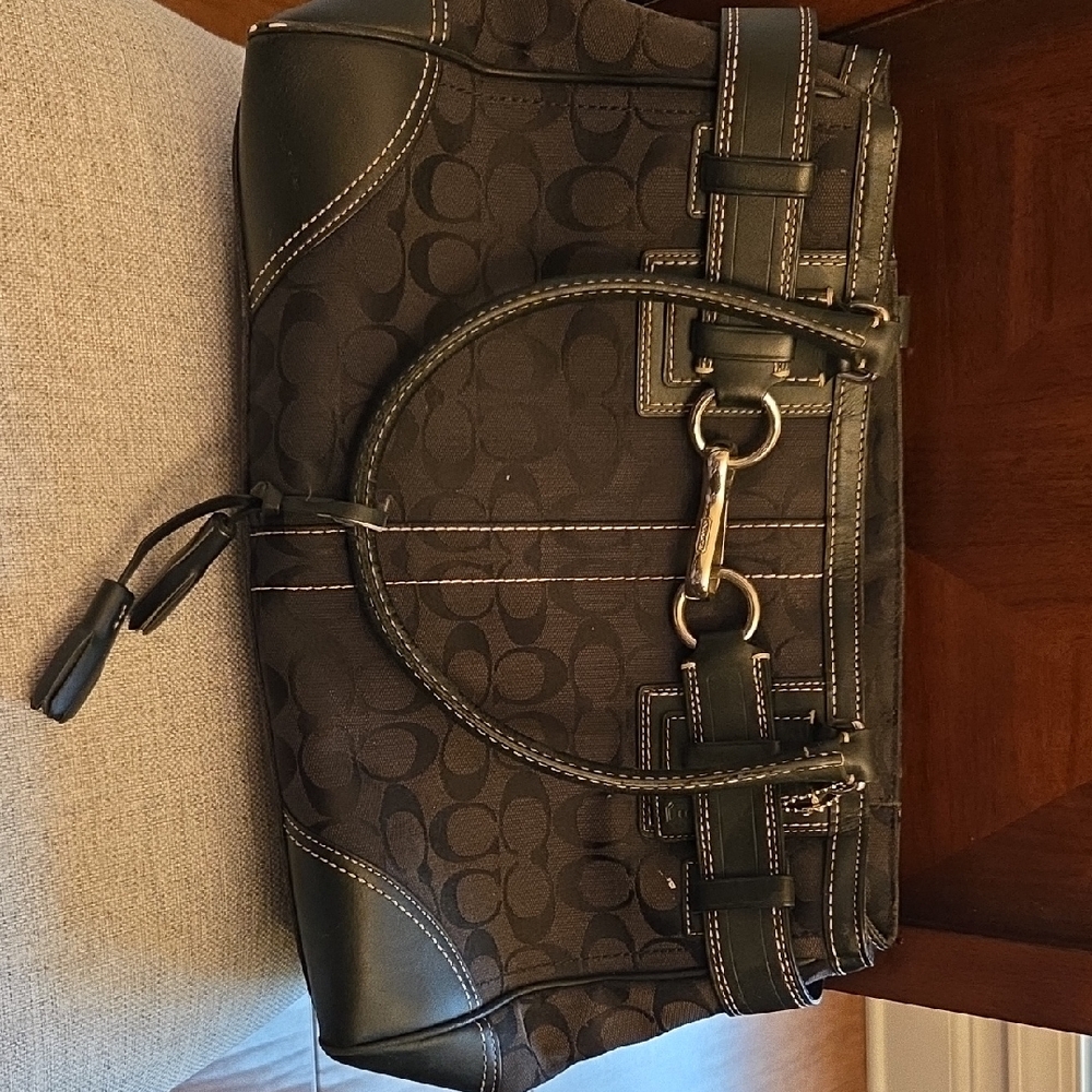 Coach Black Signature Handbag